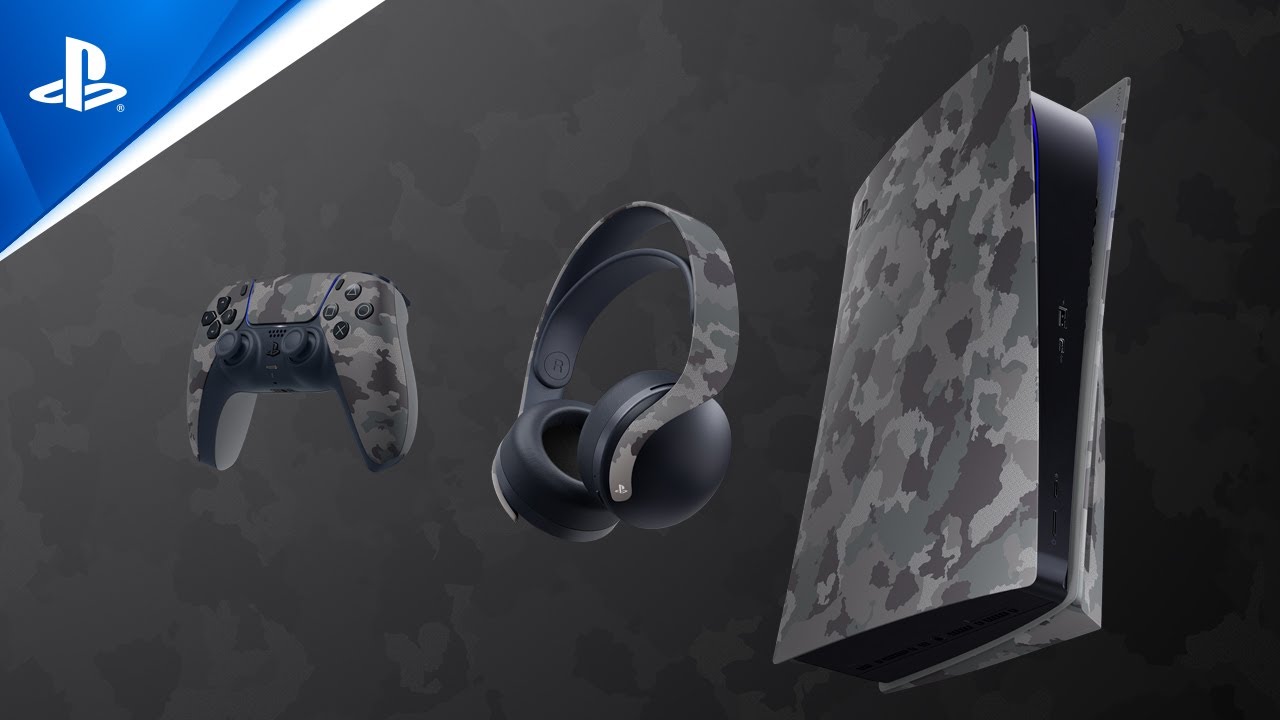 Die Grey Camouflage Collection wird ab Herbst Teil des PS5-Zubehörsortiments